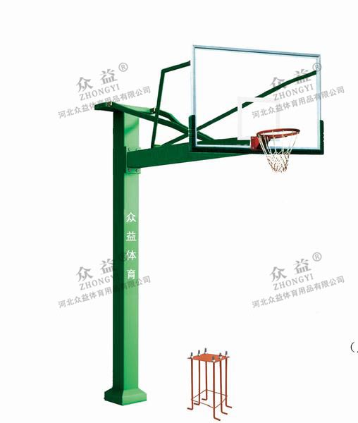 ZY-1008 固定式方管篮球架
